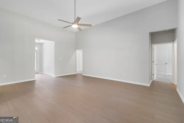 an empty room with a window