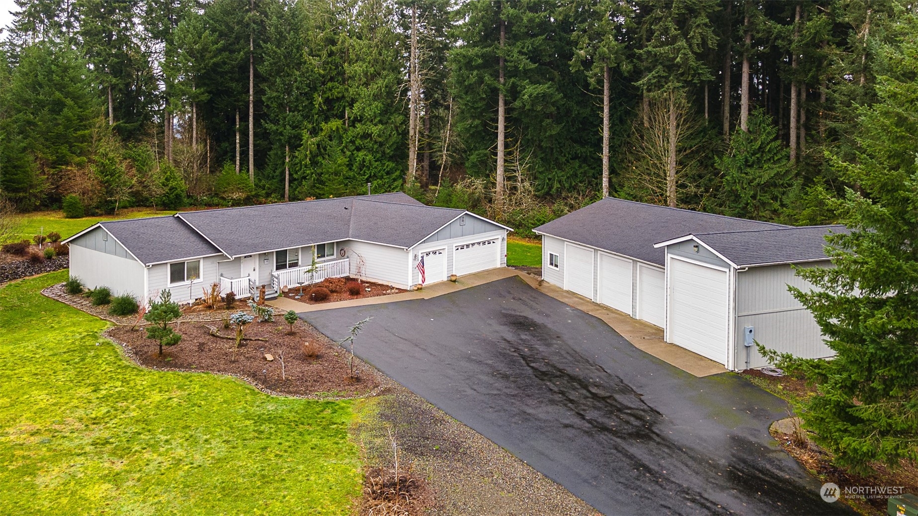 330-38 Brockway Road Chehalis, WA 98532 - Photo 1 of 40 aerial view of a house with a big yard