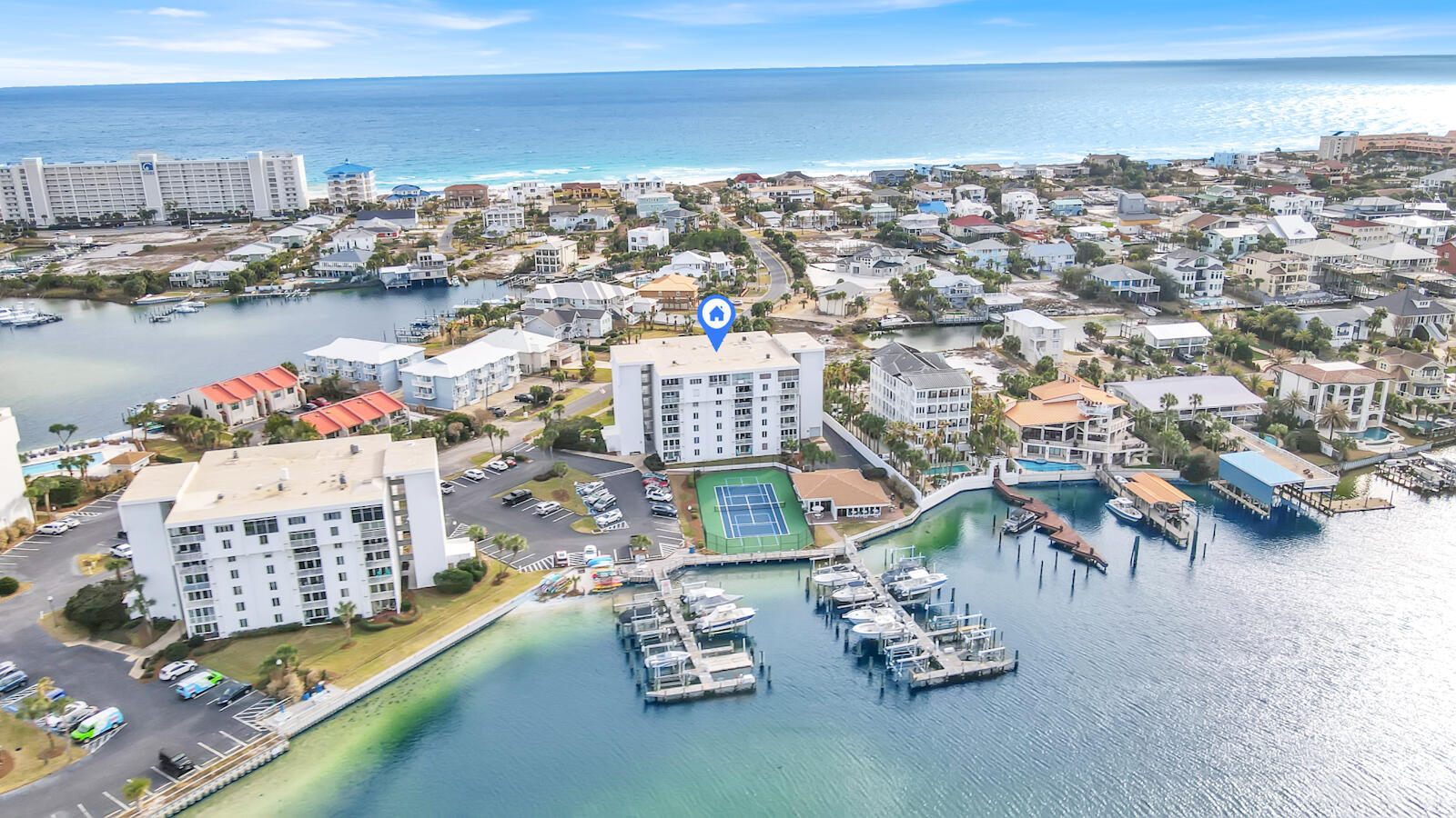 30 Moreno Point Road, Unit 102A Destin, FL 32541 - Photo 36 of 52 an aerial view of multiple house