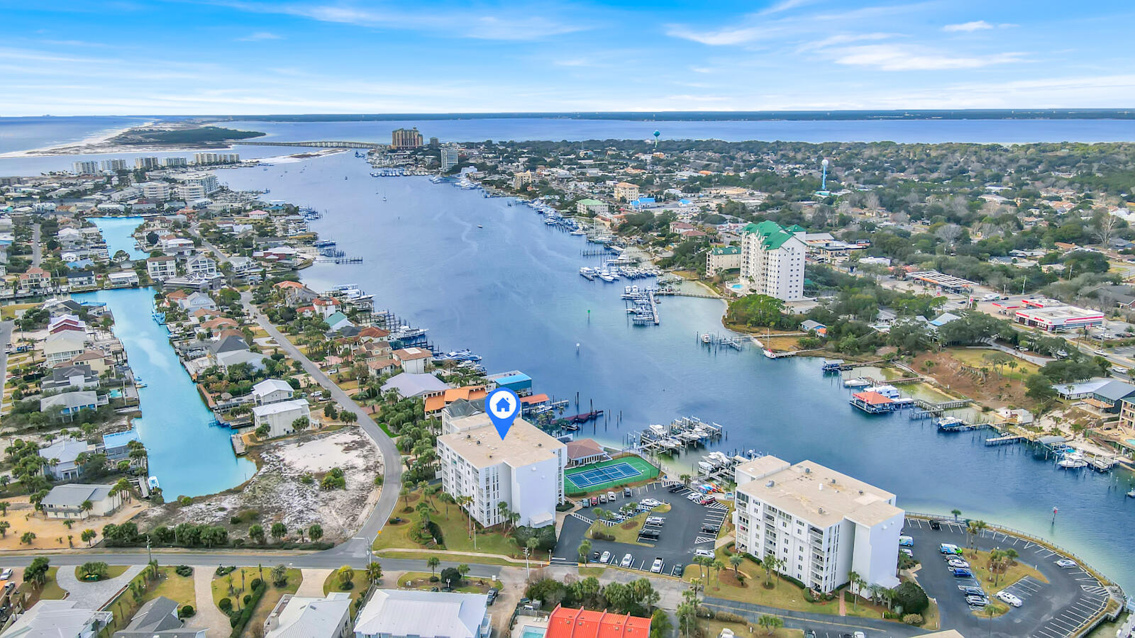 30 Moreno Point Road, Unit 102A Destin, FL 32541 - Photo 46 of 52 an aerial view of a city