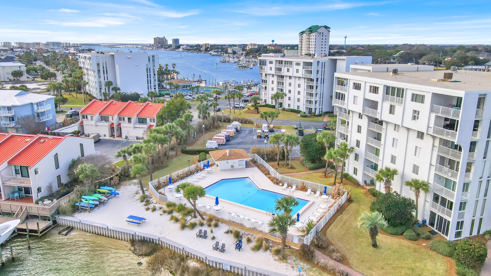 30 Moreno Point Road, Unit 102A Destin, FL 32541 - Photo 52 of 52 a view of a city with tall buildings
