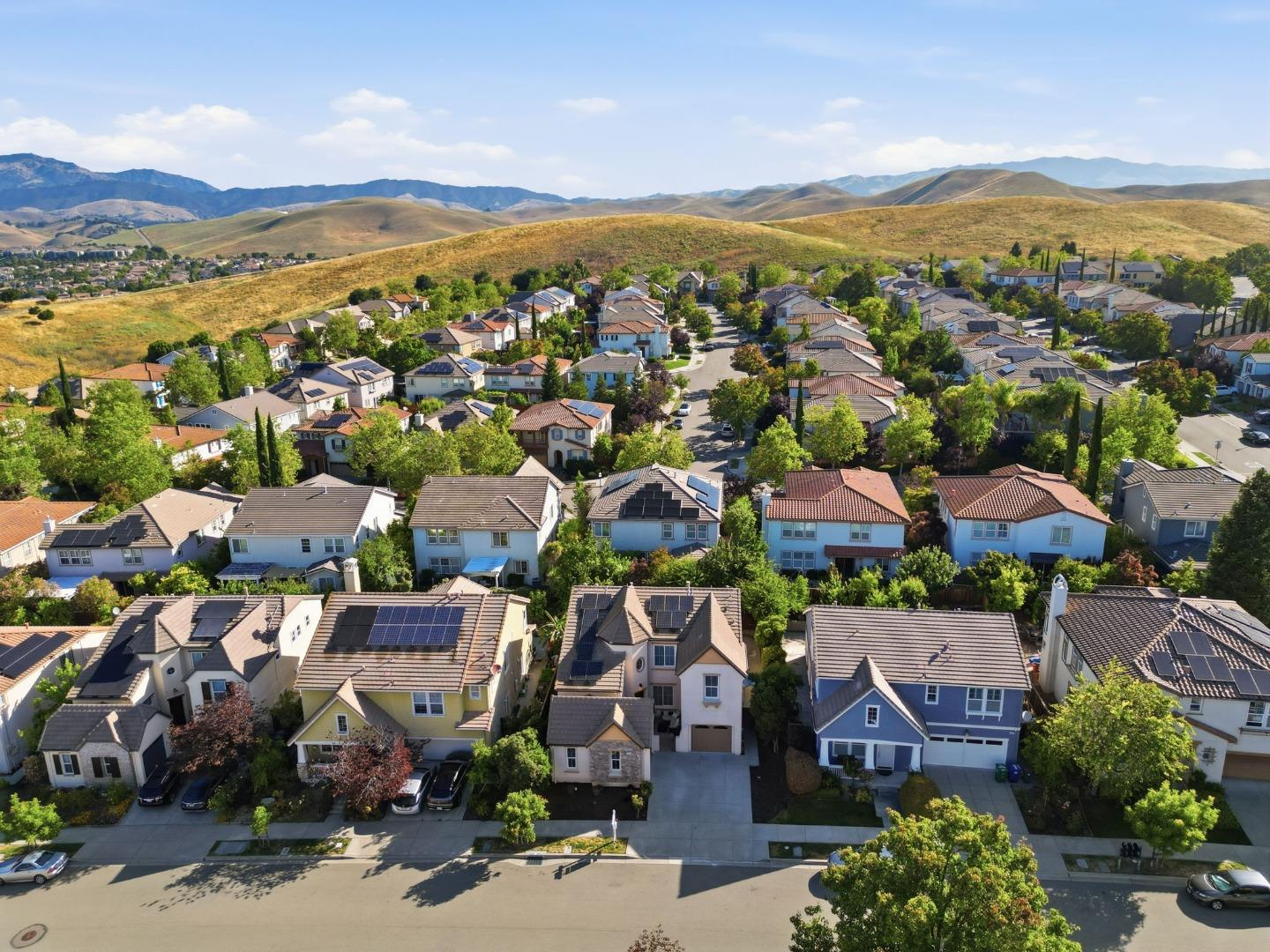 2556 Harlow Lane San Ramon, CA 94582 - Photo 55 of 62 an aerial view of a city with lots of residential buildings ocean and mountain view in back
