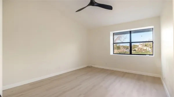 an empty room with a window
