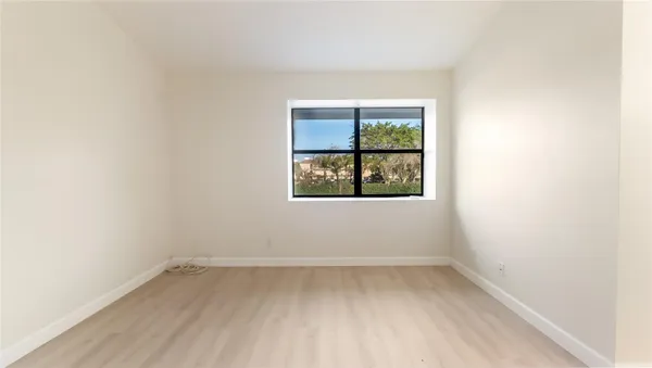 an empty room with a window