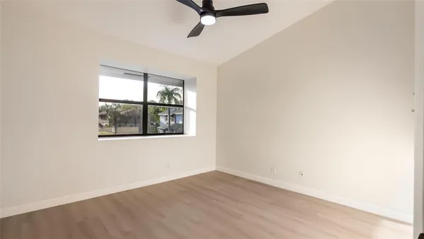 an empty room with a window