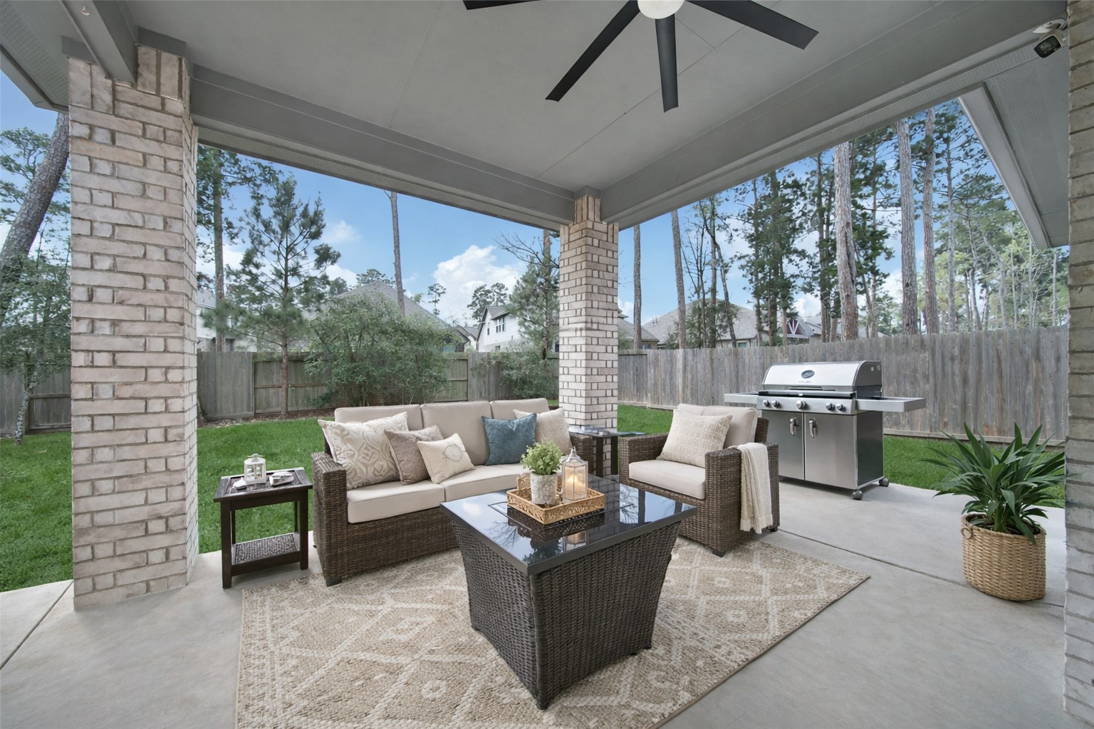 331 Silver Carp Trail Conroe, TX 77318 - Photo 31 of 49 Virtually Staged Patio