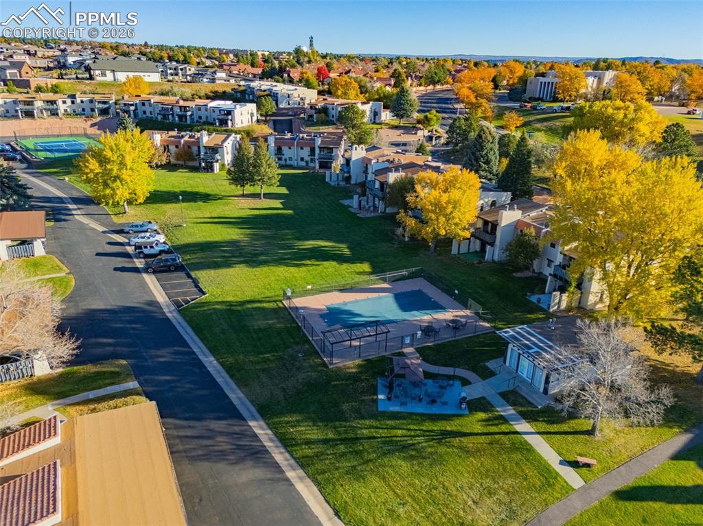 1018 Fontmore Road, Unit C Colorado Springs, CO 80904 - Photo 26 of 33 an aerial view of a house with a garden house
