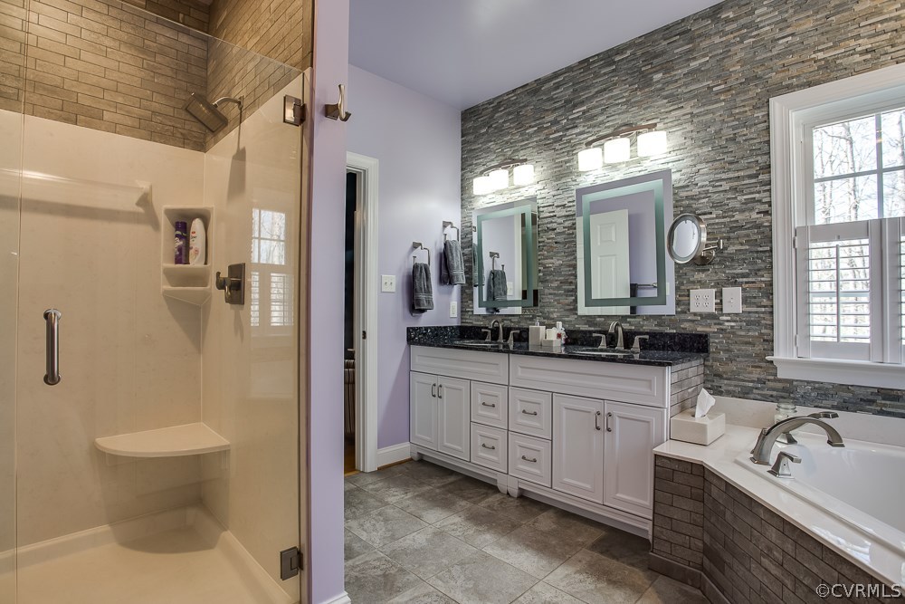 17507 Old Ridge Road Montpelier, VA 23192 - Photo 17 of 50 Master Bath (11x12): Ceramic floor, stone tub surr