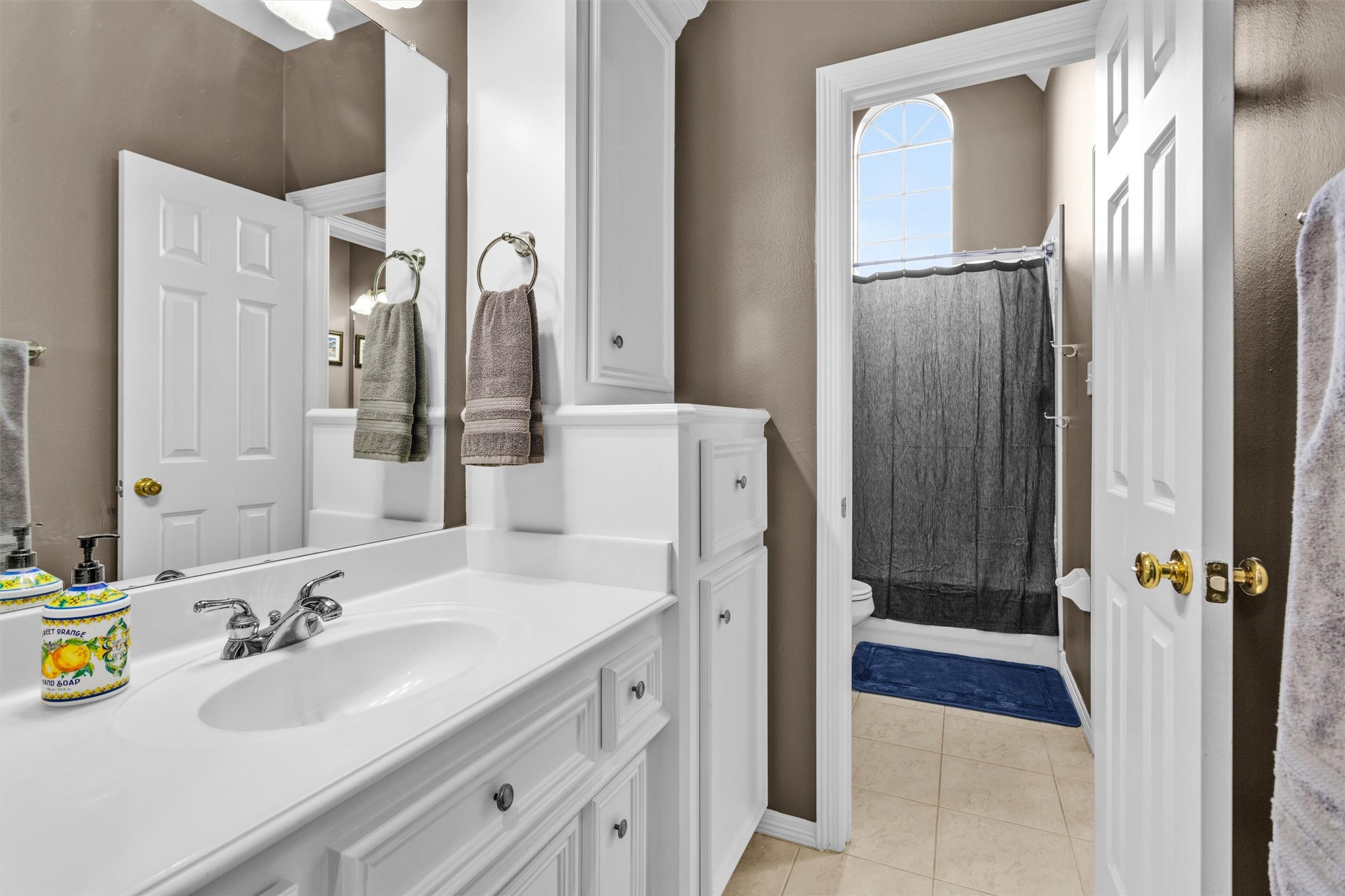 8314 Drew Haven Lane Spring, TX 77379 - Photo 38 of 49 Featuring a large vanity and separate shower and toilet room.