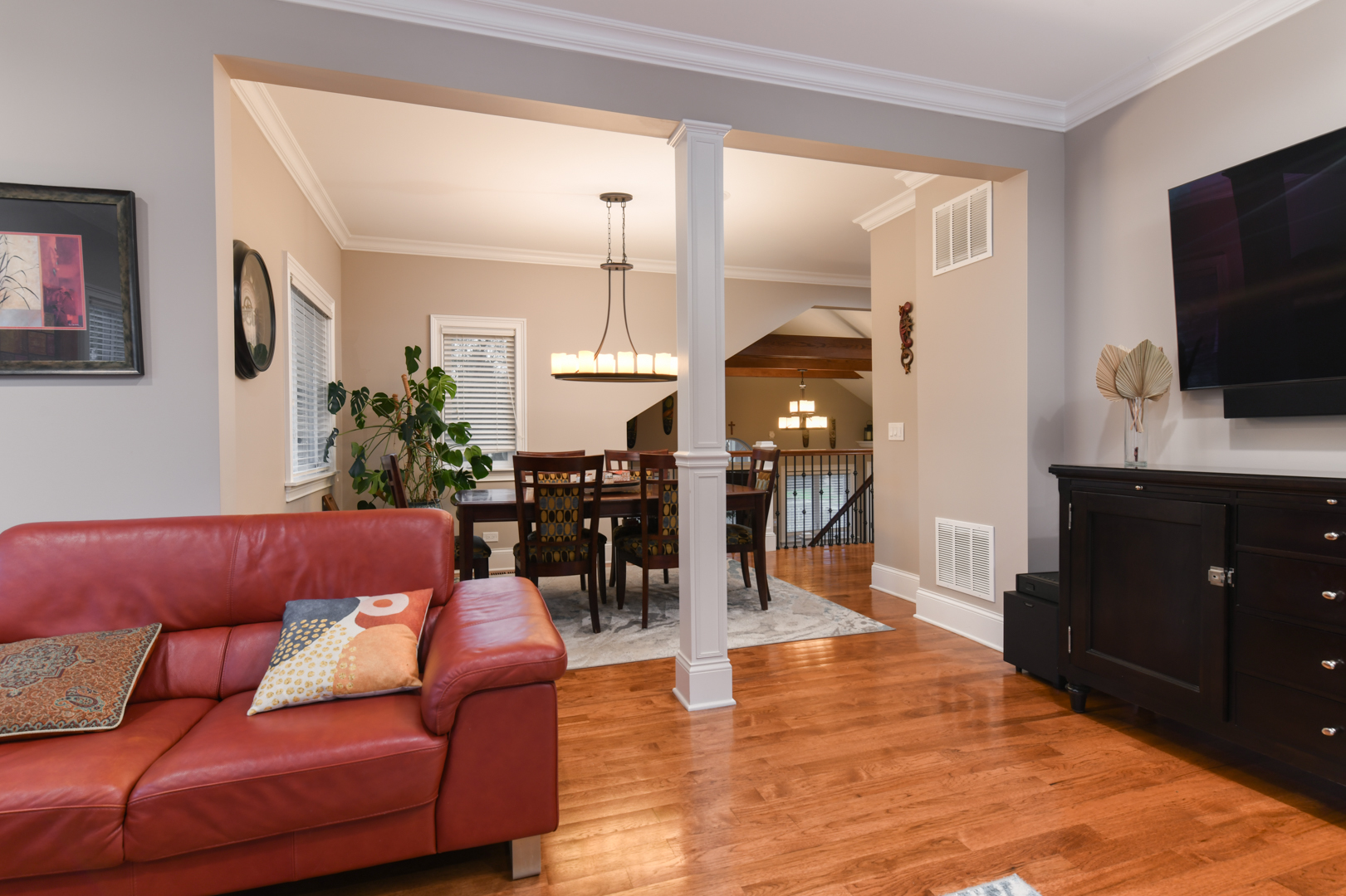 111 Grace Lane Fox River Grove, IL 60021 - Photo 11 of 33 a living room with furniture and a flat screen tv