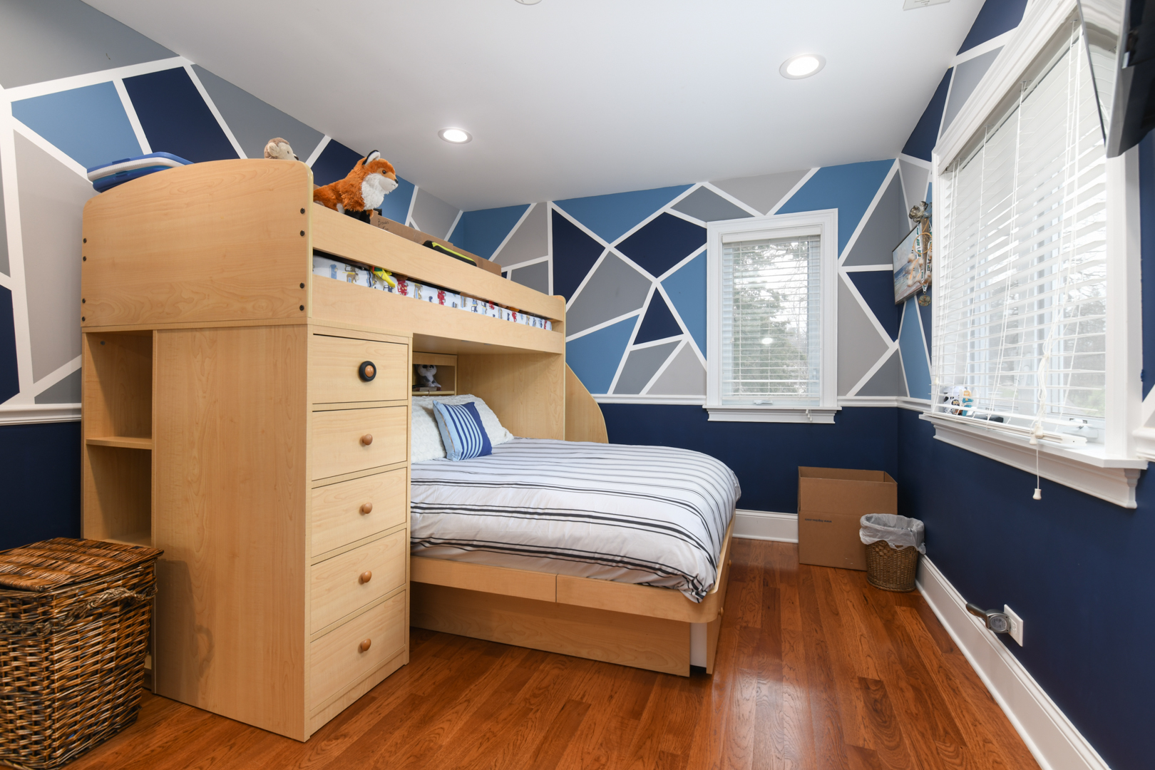 111 Grace Lane Fox River Grove, IL 60021 - Photo 20 of 33 a bedroom with a bed and wooden floor