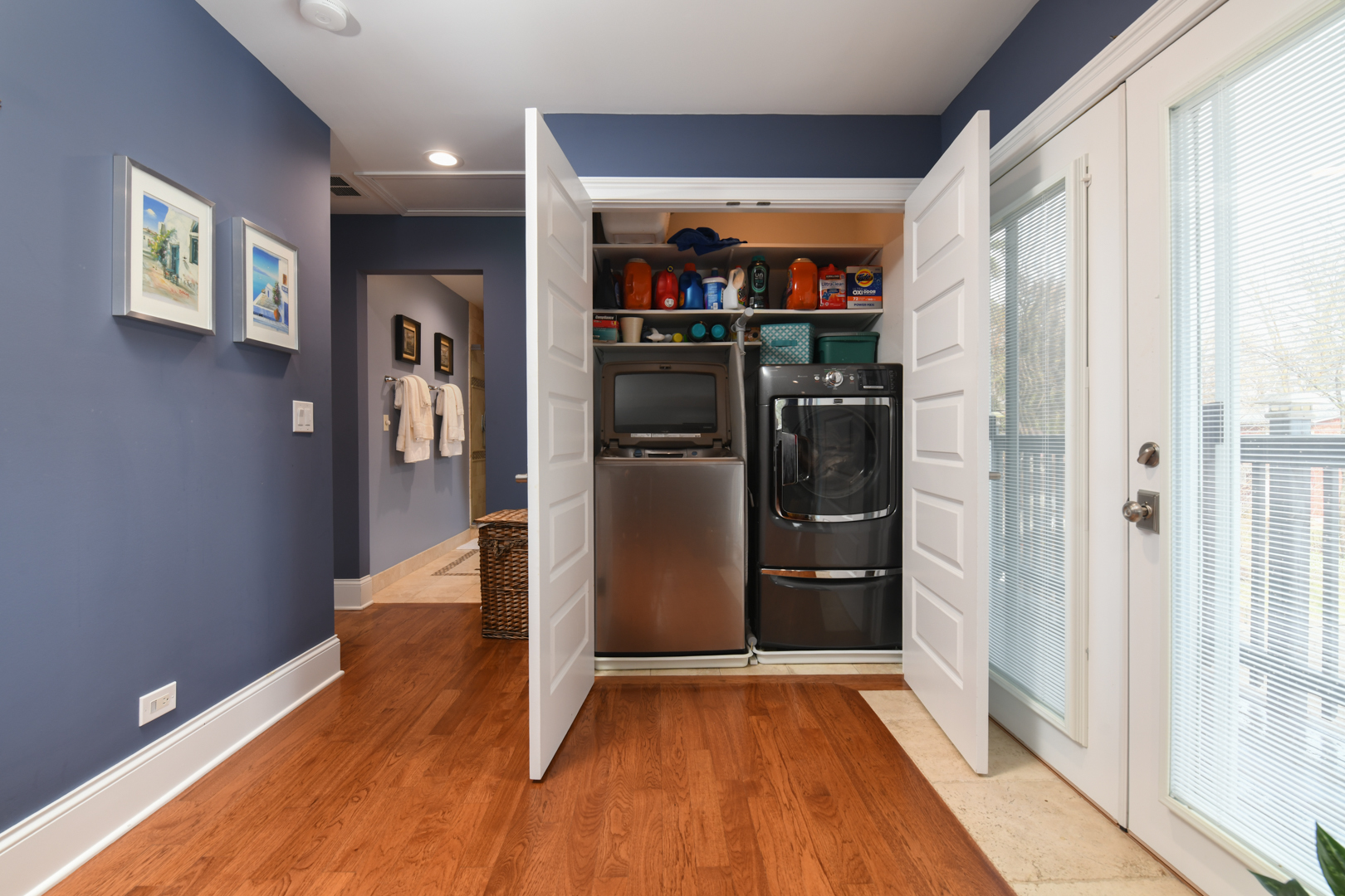 111 Grace Lane Fox River Grove, IL 60021 - Photo 25 of 33 a view of a hallway with wooden floor and closet