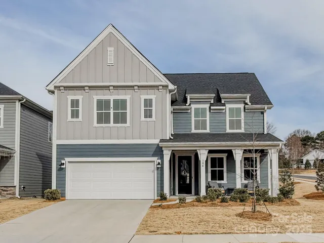 a front view of multiple houses