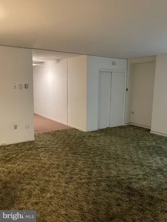 a view of room and garage