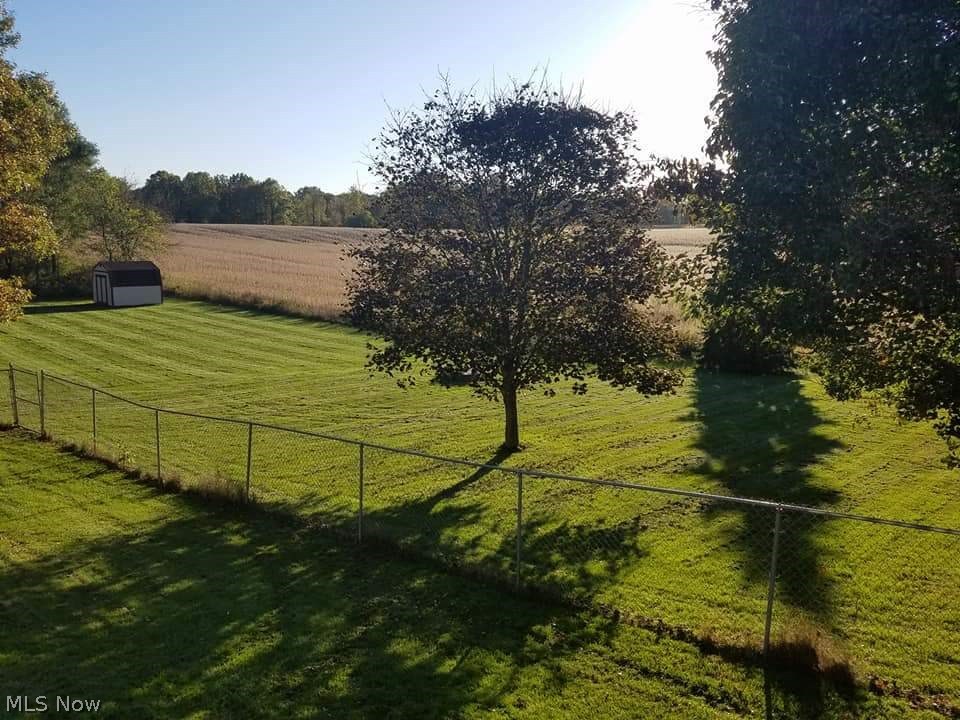 Fenced rear yard.