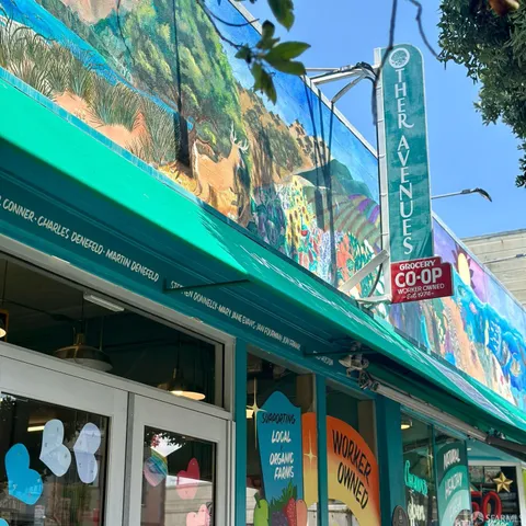 a view of a city with tall buildings