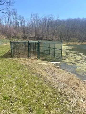 a view of a lake with houses