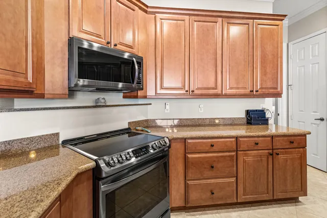 a view of a swimming pool and lounge chair