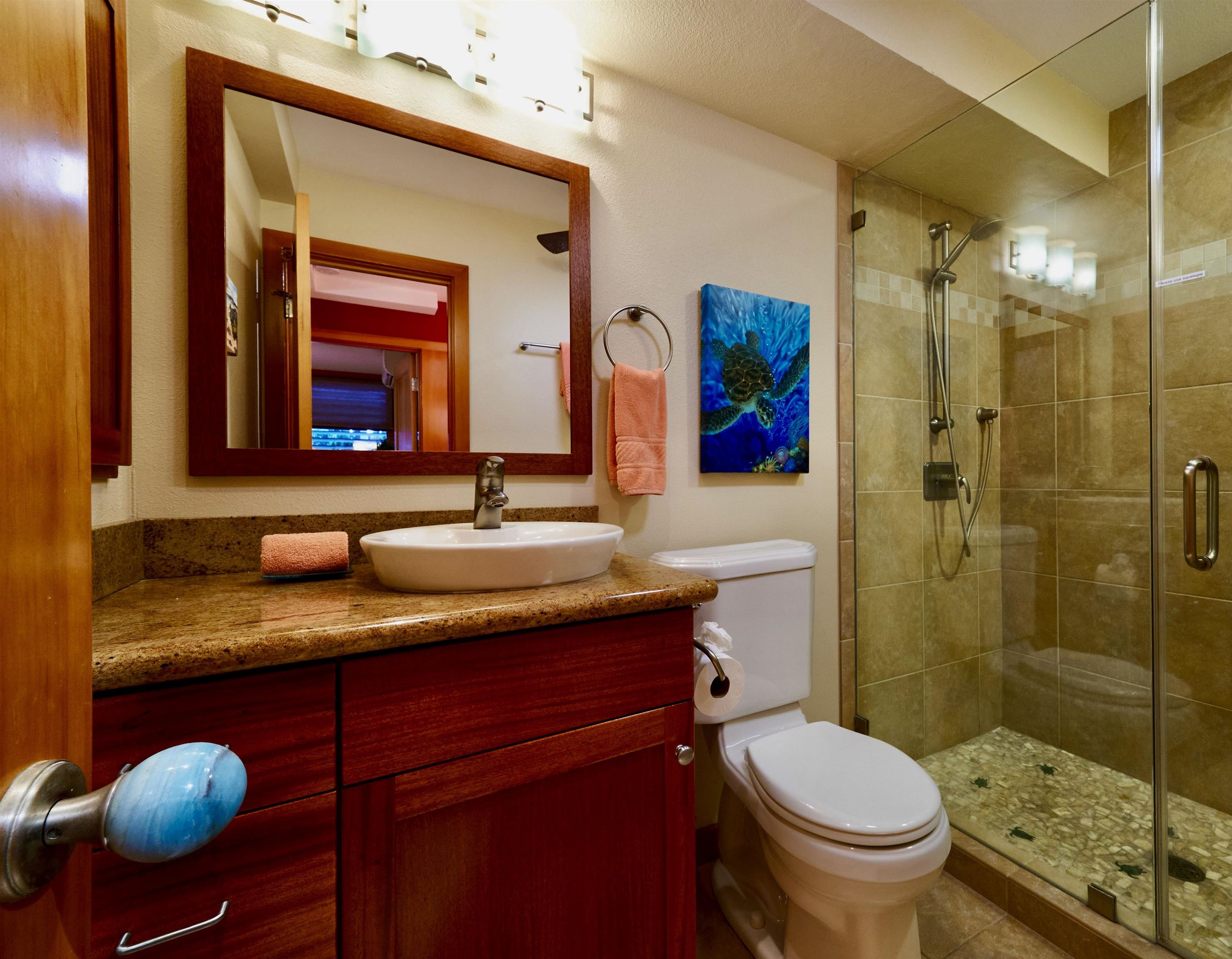 2994 South Kihei Road, Unit 203 Kihei, HI 96753 - Photo 17 of 28 a bathroom with a sink a toilet and shower