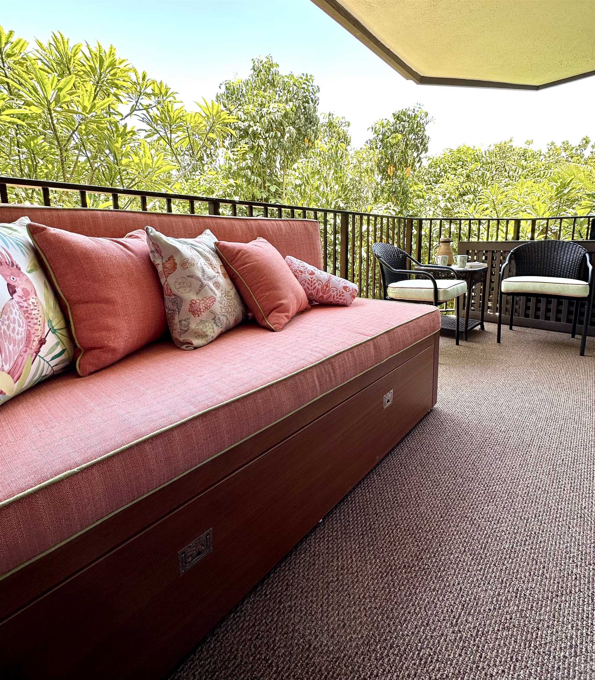 2994 South Kihei Road, Unit 203 Kihei, HI 96753 - Photo 7 of 28 a balcony with a couch and city view