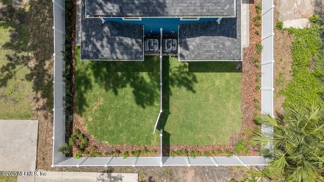 a view of a small yard