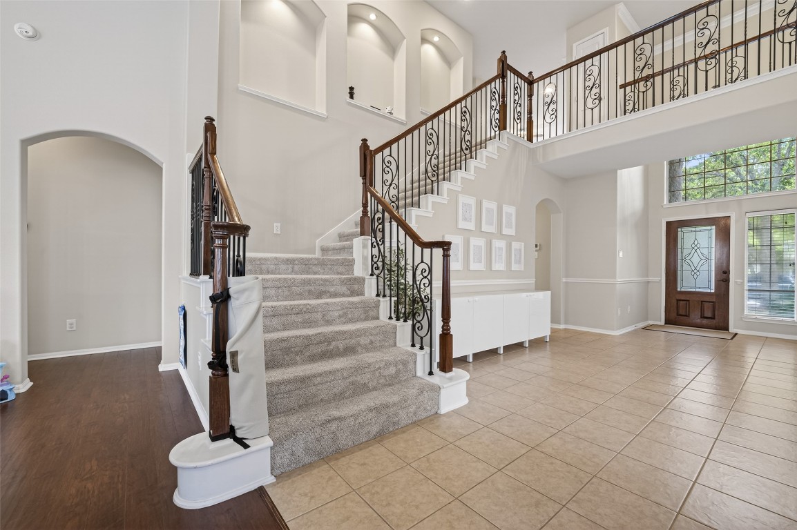 3219 Legends Mist Drive Spring, TX 77386 - Photo 5 of 50 a view of entryway and hall with wooden floor