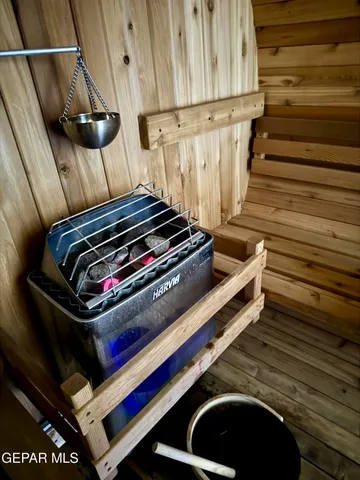 a view of a door with a room