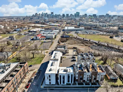 an aerial view of multiple house