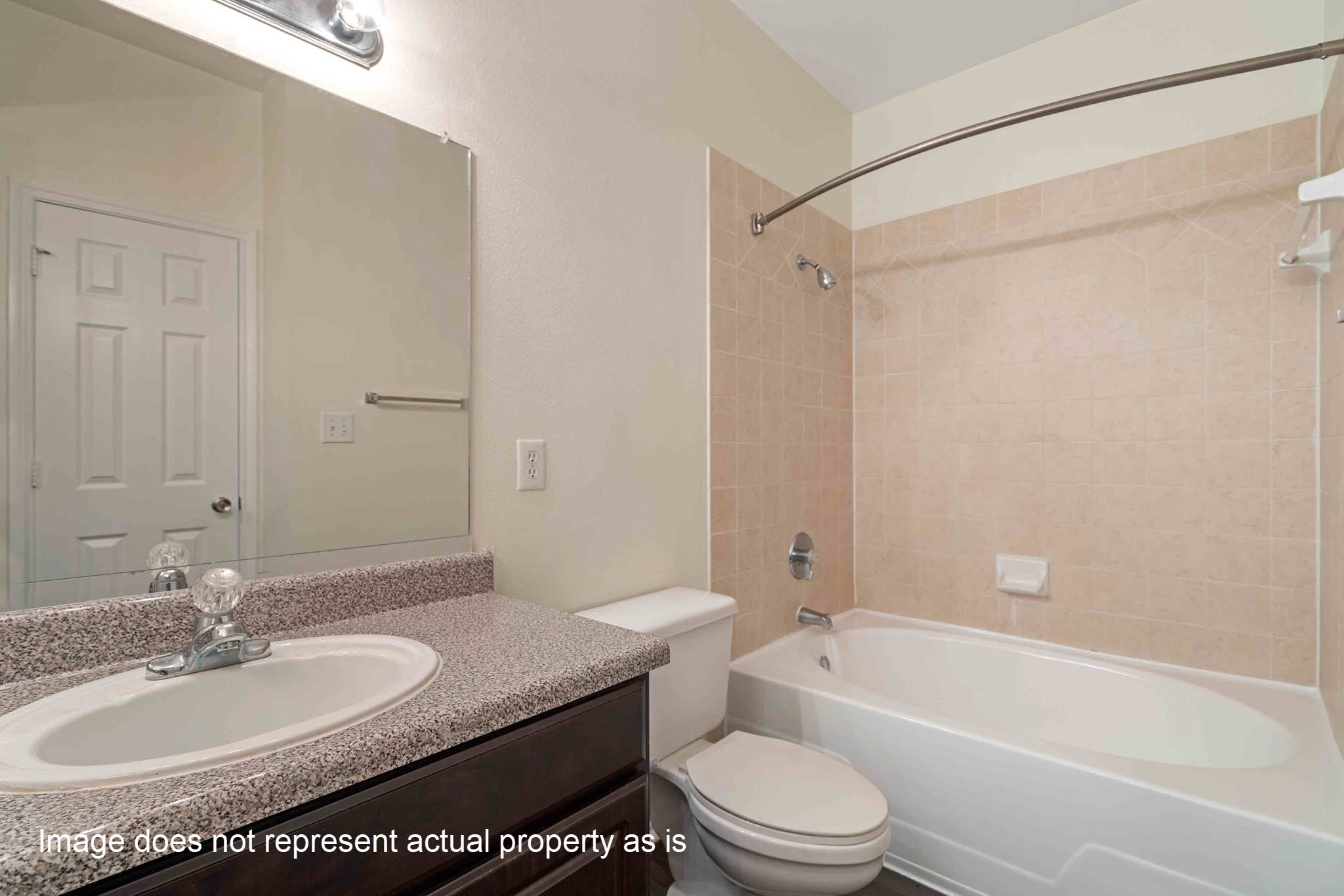 2400-638 Spring Rain Drive Spring, TX 77379 - Photo 8 of 37 a bathroom with a granite countertop sink mirror toilet and bathtub