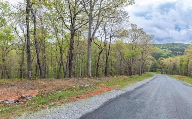 a view of a lake in front of a house