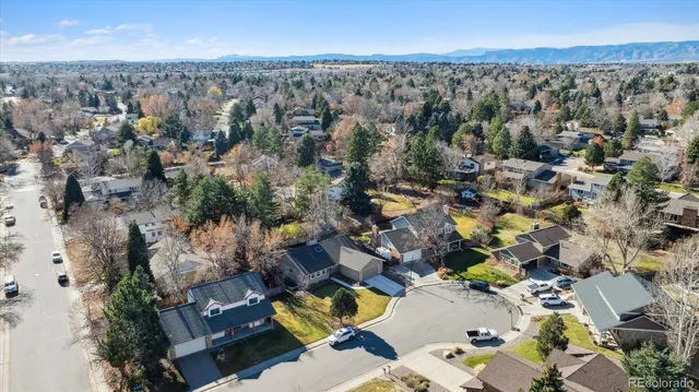 an aerial view of multiple house