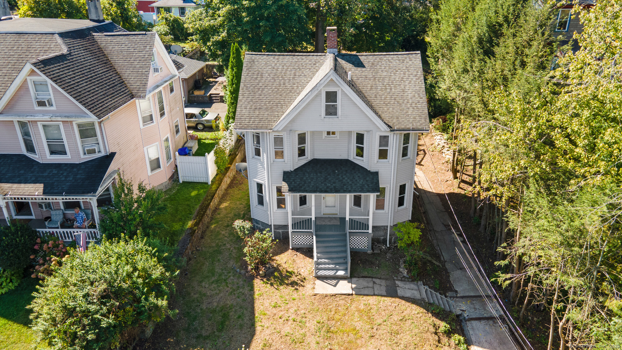 23 Salem Street Naugatuck, CT 06770 - Photo 2 of 40 aerial view of a house with a yard and large tree
