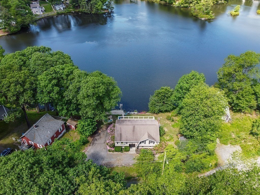 163 Walnut Road Wrentham, MA 02093 - Photo 29 of 39 an aerial view of a house with a yard and lake view