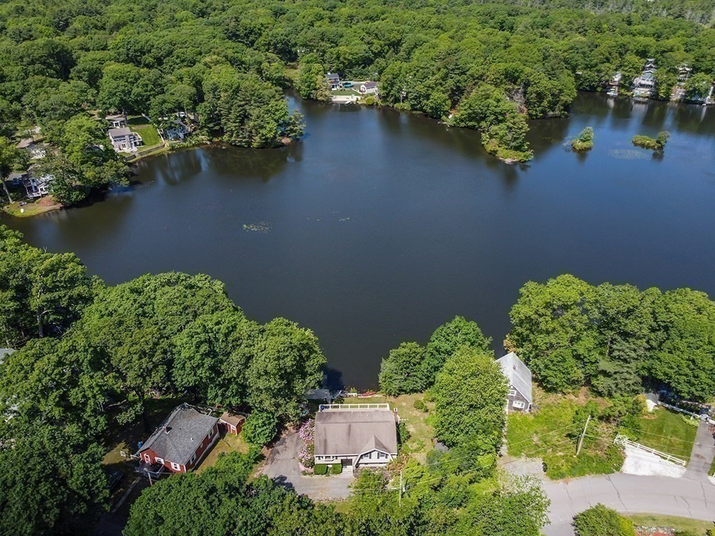 163 Walnut Road Wrentham, MA 02093 - Photo 30 of 39 an aerial view of a house with a yard and lake view