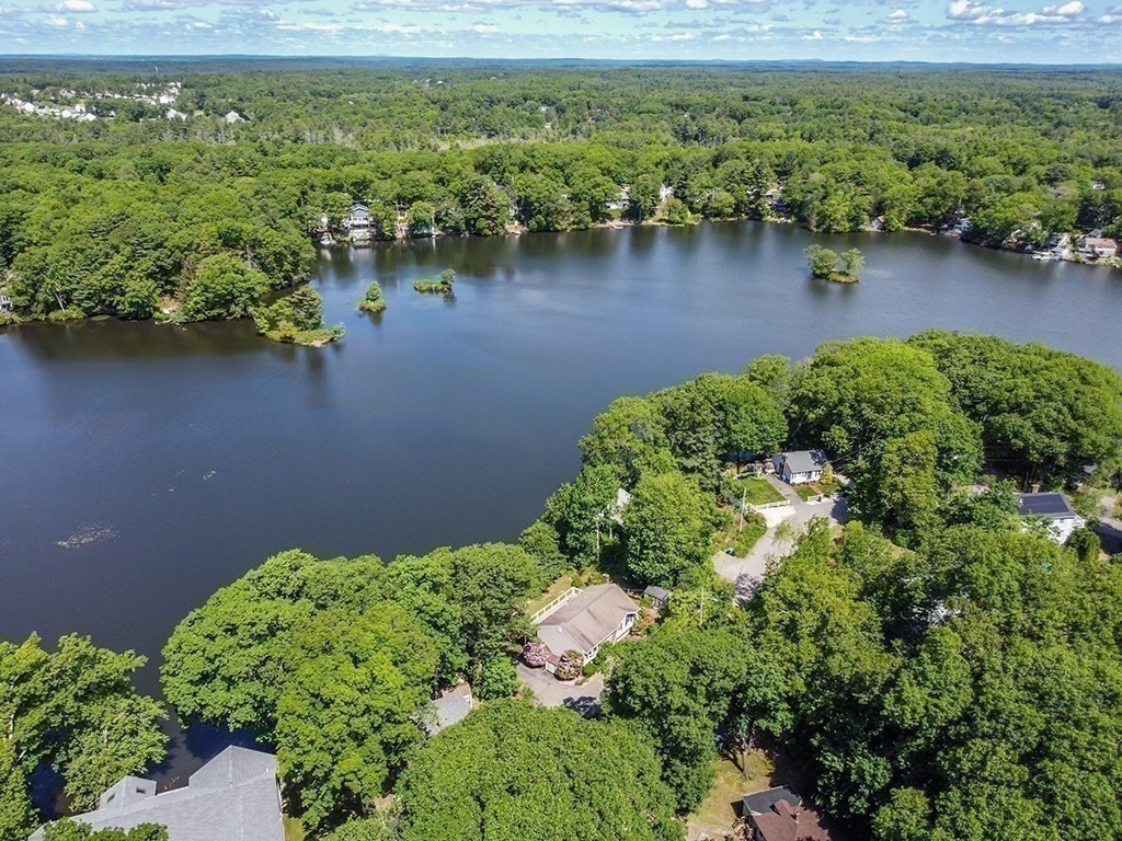 163 Walnut Road Wrentham, MA 02093 - Photo 33 of 39 an aerial view of a house with a yard and lake view