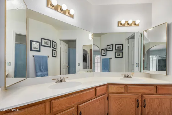 a bathroom with a sink and a large mirror