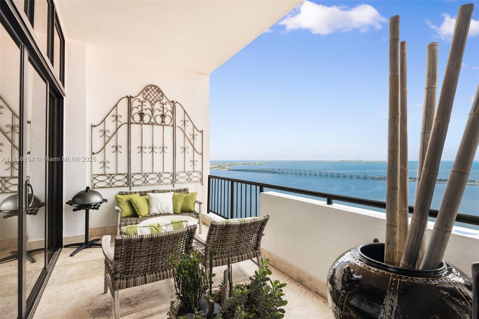 a view of balcony with couch