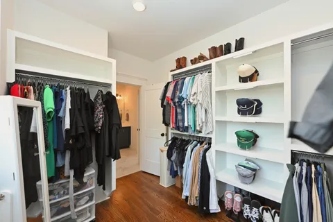 a view of outdoor space with seating and trees