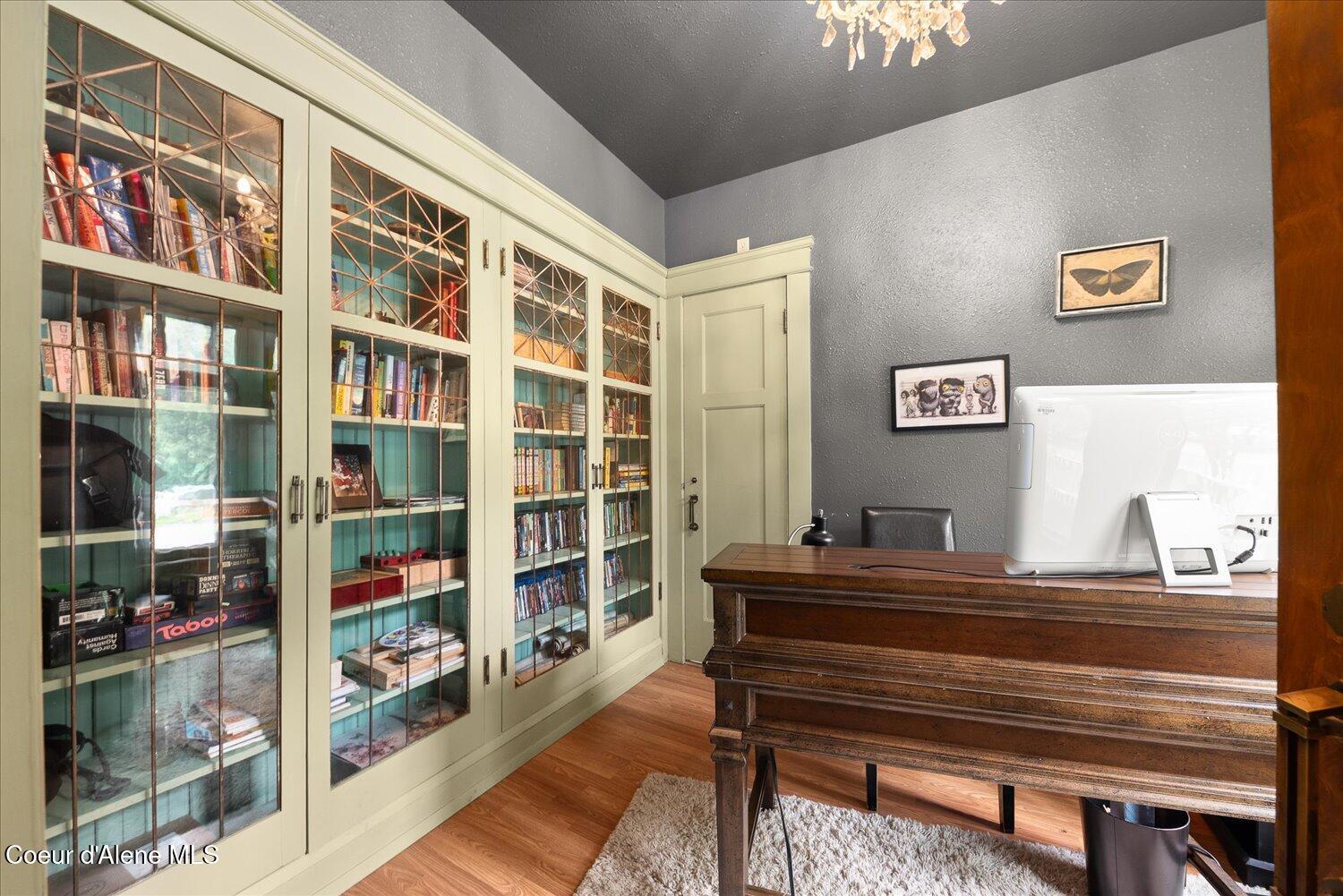 504 1st Street Wallace, ID 83873 - Photo 38 of 97 Office/Library w/Leaded Glass Cabinets