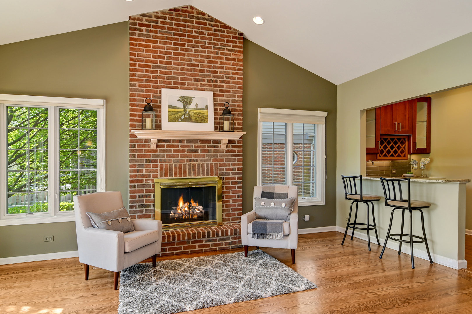 11 Southgate Court Burr Ridge, IL 60527 - Photo 12 of 39 a living room with furniture and a fireplace