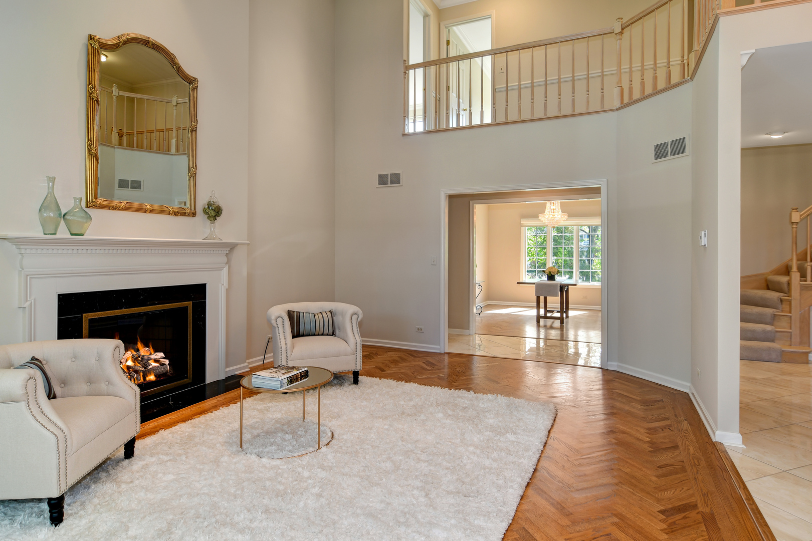 11 Southgate Court Burr Ridge, IL 60527 - Photo 5 of 39 a living room with furniture and a fireplace