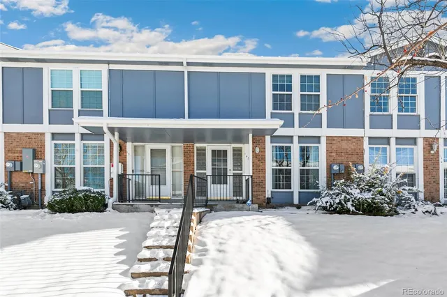 front view of a brick building