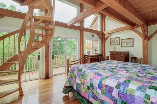 37 Wedgewood Road Stow, MA 01775 - Photo 13 of 30 a bedroom with a bed and a large window with outer view