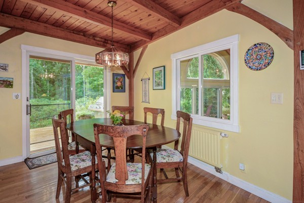37 Wedgewood Road Stow, MA 01775 - Photo 7 of 30 a view of a dining room with furniture large windows and wooden floor
