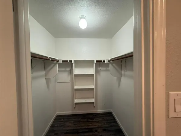 a view of a walk in closet