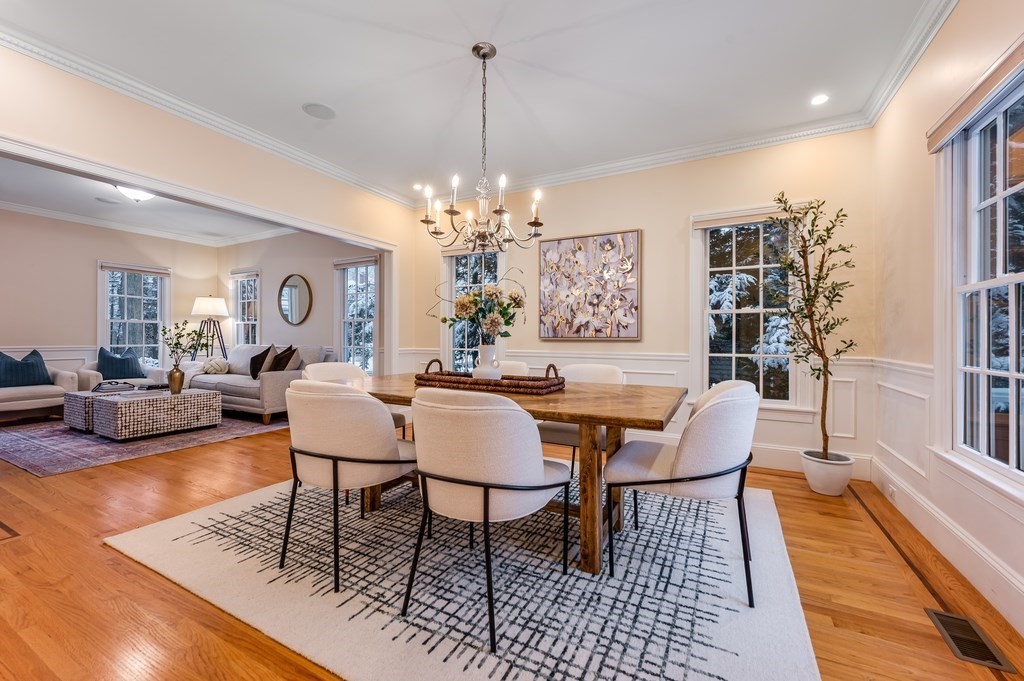 50 Barrett Street Needham, MA 02492 - Photo 5 of 32 a view of a dining room with furniture