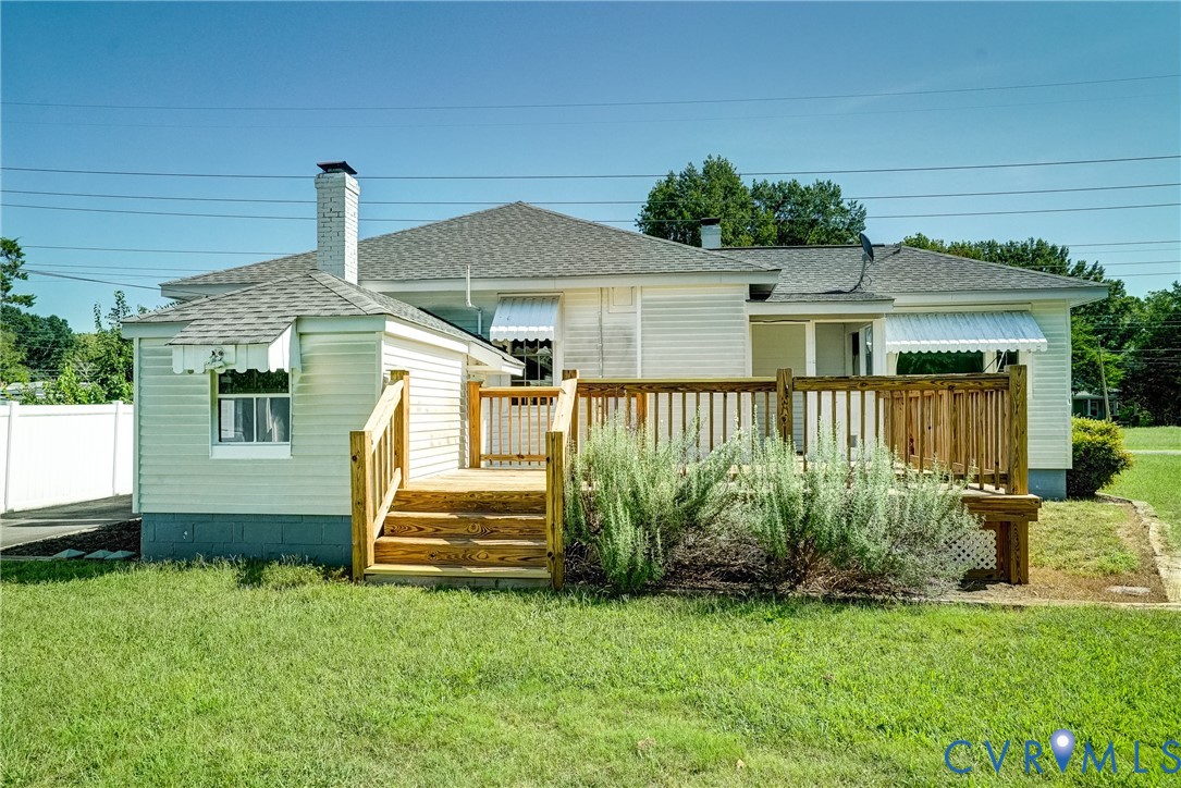 10024 Washington Road Glen Allen, VA 23060 - Photo 44 of 47 Expansive backyard featuring a new wooden deck wit