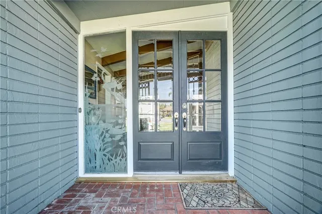 a view of front door of house