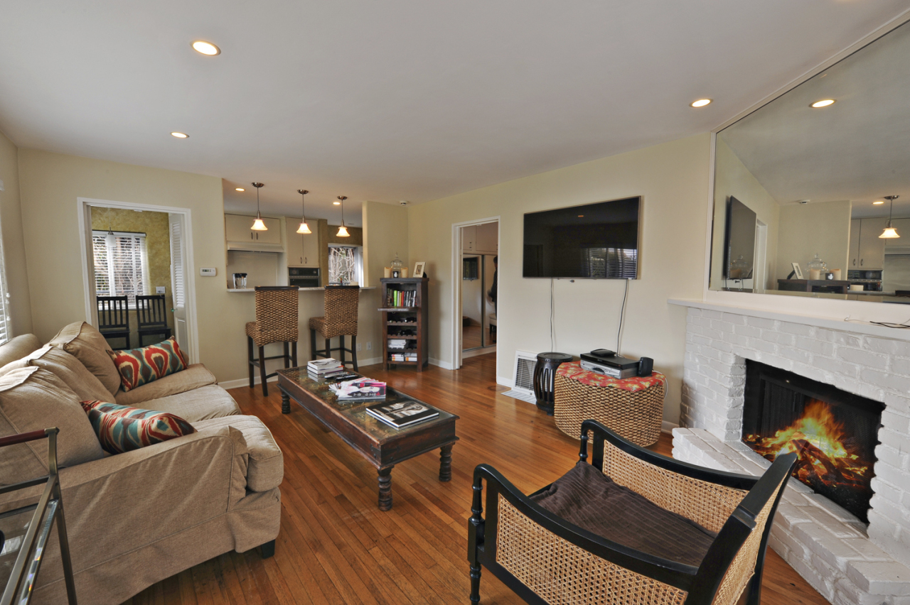 1368-1370 Virginia Road Montecito, CA 93108 - Photo 3 of 13 a living room with furniture and a fireplace
