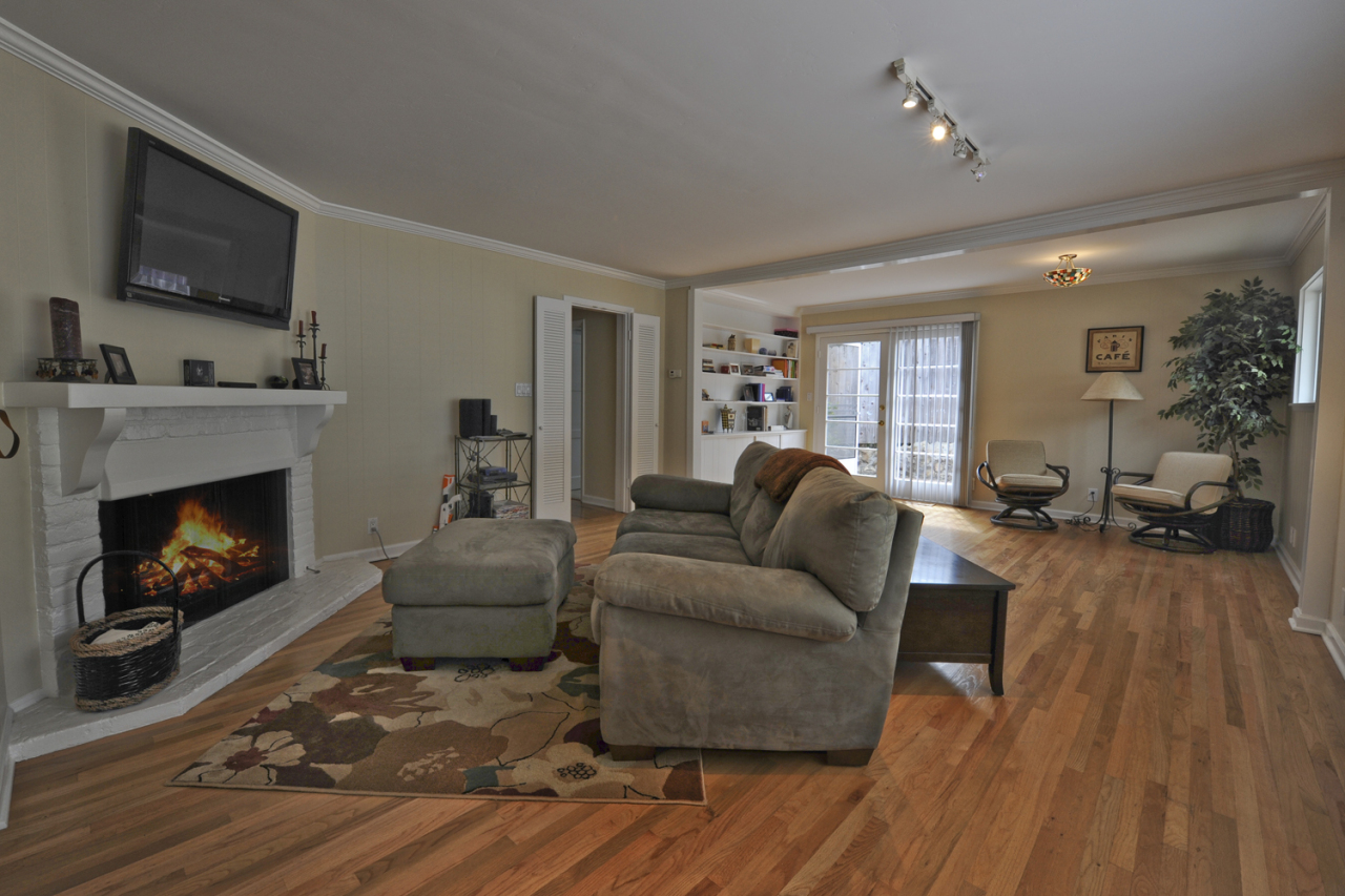 1368-1370 Virginia Road Montecito, CA 93108 - Photo 7 of 13 a living room with furniture and a fireplace